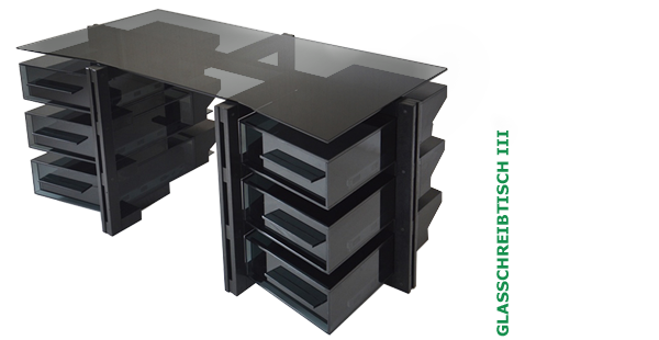 Glasatelier Schönefled - Glasschreibtisch III - Glaser München